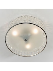 Gallery Home Silver Chrysla Flush Ceiling Light - Image 3 of 8