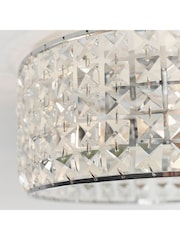 Gallery Home Silver Chrysla Flush Ceiling Light - Image 4 of 8