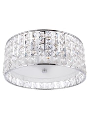 Gallery Home Silver Chrysla Flush Ceiling Light - Image 8 of 8