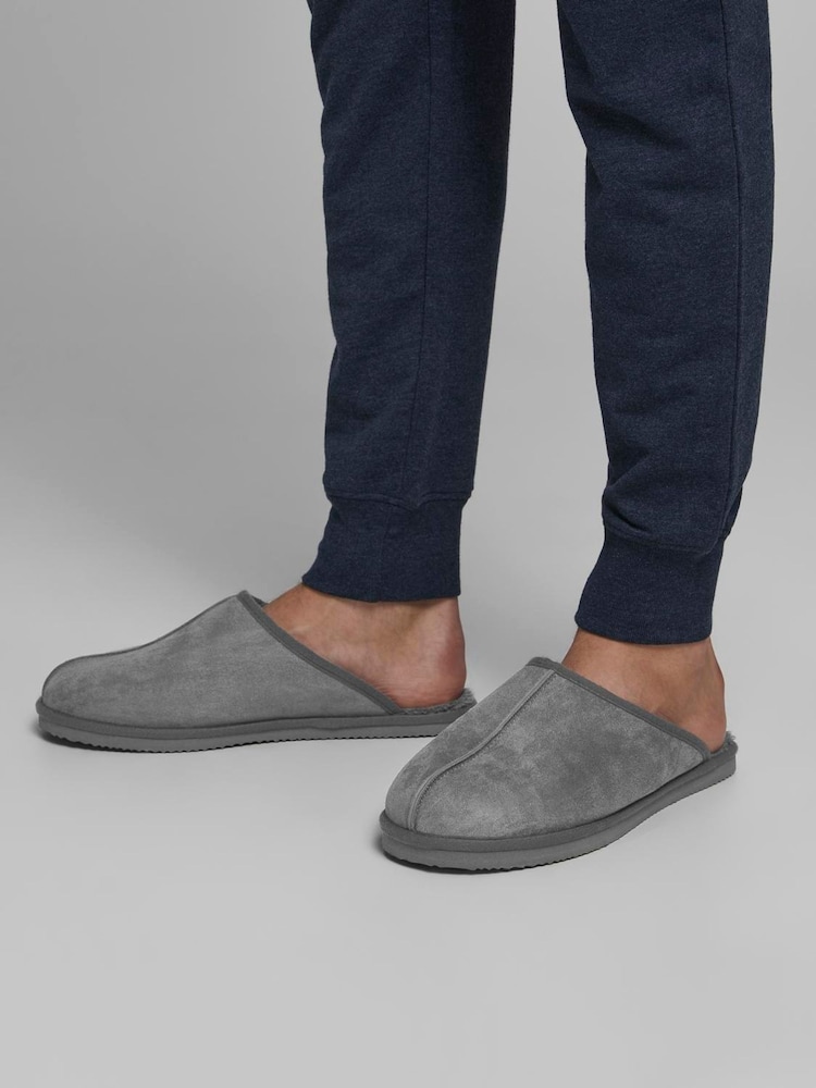 Grå - JACK & JONES Microfiber Mule Slippers - Bilde 1 av 6