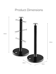Swan Set of 3 Black Towel Pole And Mug - Image 6 of 8