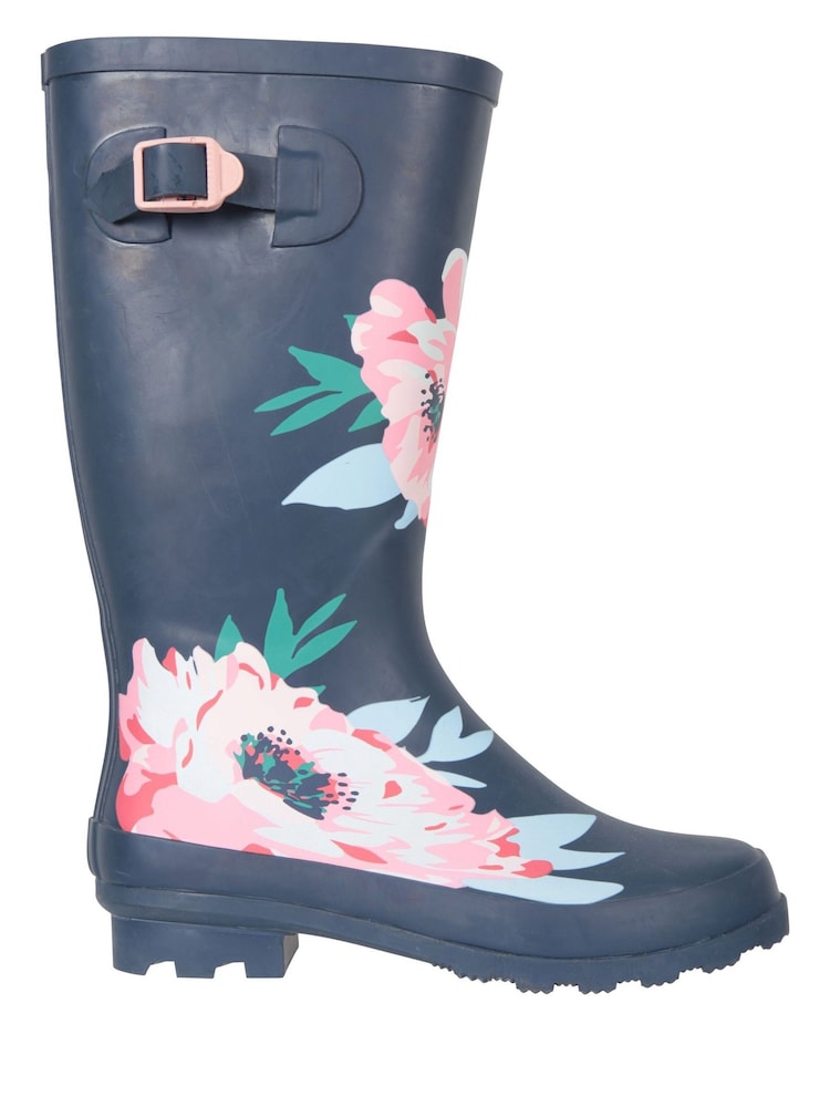 Buy Mountain Warehouse Blue Womens Tall Buckle Printed Wellies