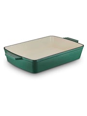 Barbary and Oak Green 39cm Cast Iron Rectangular Roaster - Image 1 of 10