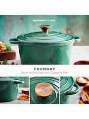 Casserole ronde en fonte Barbary and Oak 24cm - Image 2 sur 10