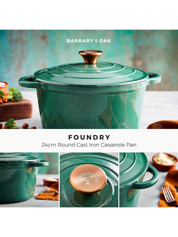 Casserole ronde en fonte Barbary and Oak 24cm - Image 2 sur 10 Casserole ronde en fonte Barbary and Oak 24cm - Image 2 sur 10