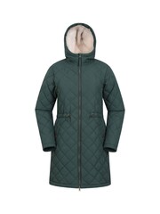 Mountain Warehouse Green Womens Missouri Faux Fur Lined Quilted Padded Jacket - Image 1 of 1