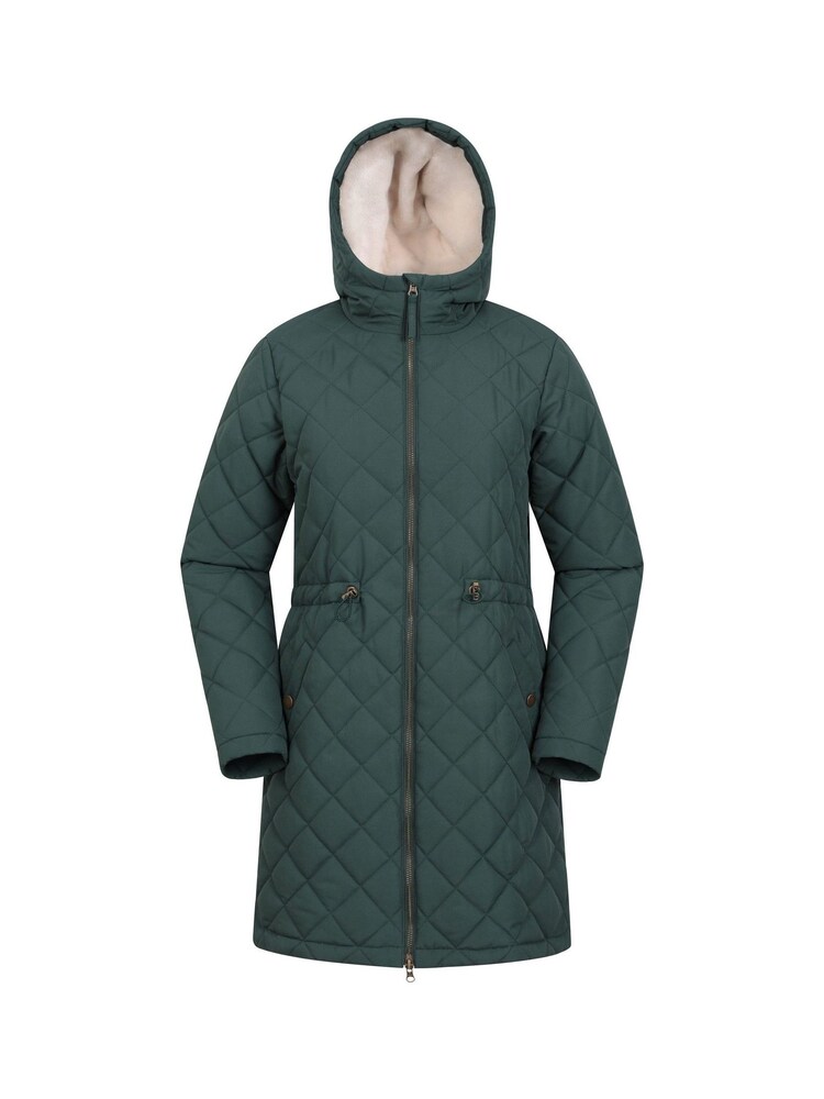 Mountain Warehouse Green Womens Missouri Faux Fur Lined Quilted Padded Jacket - Image 1 of 1