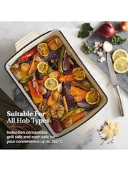 Barbary and Oak Cream 39cm Cast Iron Rectangular Roaster - Image 5 of 10