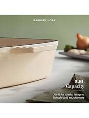 Barbary and Oak Cream 39cm Cast Iron Rectangular Roaster - Image 8 of 10