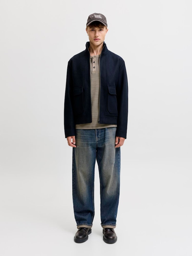 JACK & JONES Blue Zip Through Casual Jacket - Image 1 of 6 JACK & JONES Blue Zip Through Casual Jacket - Image 1 of 6