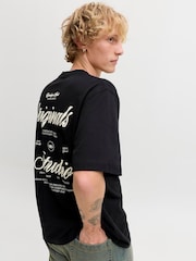 JACK & JONES Black Script Graphic Print T-Shirt - Image 4 of 6