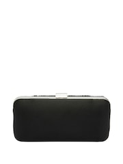 Lotus Black Clutch Bag with Chain - Image 2 of 4