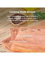 Tower Natural Wood Multi-Purpose Chopping Board with Ceramic Bowls - Image 4 of 8