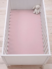 Silentnight 2 Pack Pink Kids Safe Nights Cot 100% Cotton Fitted Sheets - Image 1 of 3