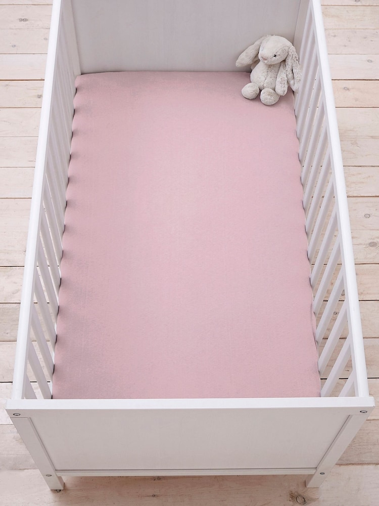 Silentnight 2 Pack Pink Kids Safe Nights Cot 100% Cotton Fitted Sheets - Image 1 of 3