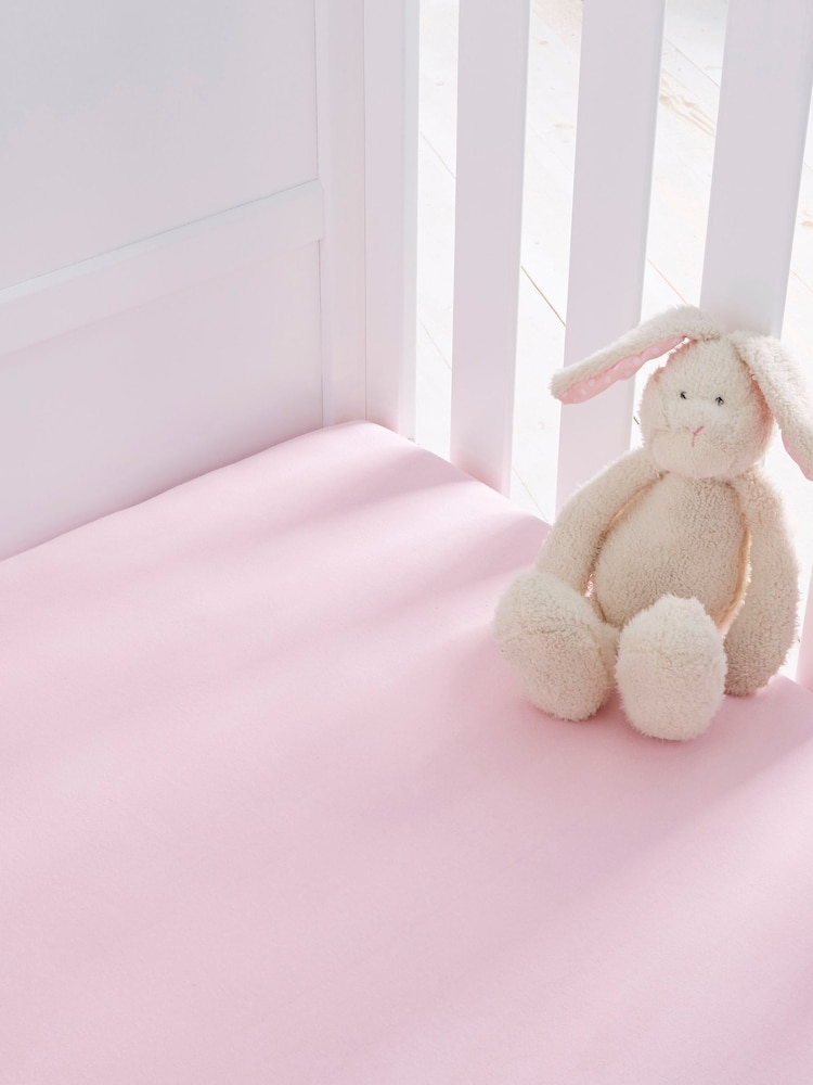 Silentnight 2 Pack Pink Kids Safe Nights Cot 100% Cotton Fitted Sheets - Image 2 of 3