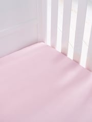 Silentnight 2 Pack Pink Kids Safe Nights Cot 100% Cotton Fitted Sheets - Image 4 of 5