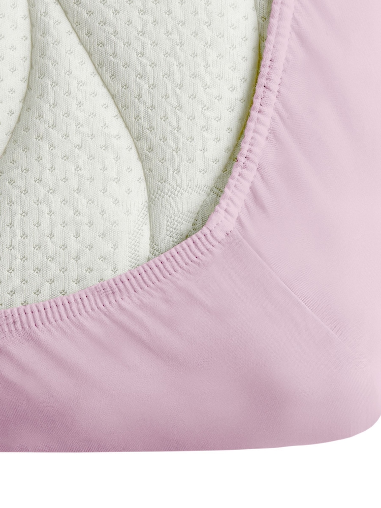 Silentnight 2 Pack Pink Kids Safe Nights Cot 100% Cotton Fitted Sheets - Image 5 of 5