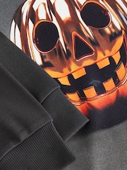 Grey Pumpkin Snuggle 100% Cotton Halloween Pyjamas Set (9mths-10yrs) - Image 7 of 8