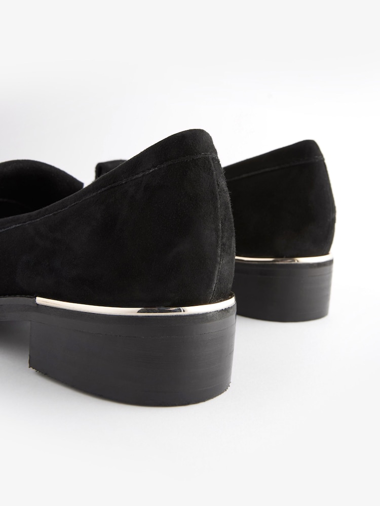 črna - Mokasini iz usnja in semiša z obrobo na hrbtu Forever Comfort® - Slika 8 iz 8 črna - Mokasini iz usnja in semiša z obrobo na hrbtu Forever Comfort® - Slika 8 iz 8