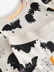 Bat Print Glow in the Dark Snuggle 100% Cotton Halloween Pyjamas Set (9mths-10yrs) - Image 7 of 8