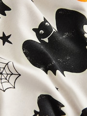 Bat Print Glow in the Dark Snuggle 100% Cotton Halloween Pyjamas Set (9mths-10yrs) - Image 8 of 8