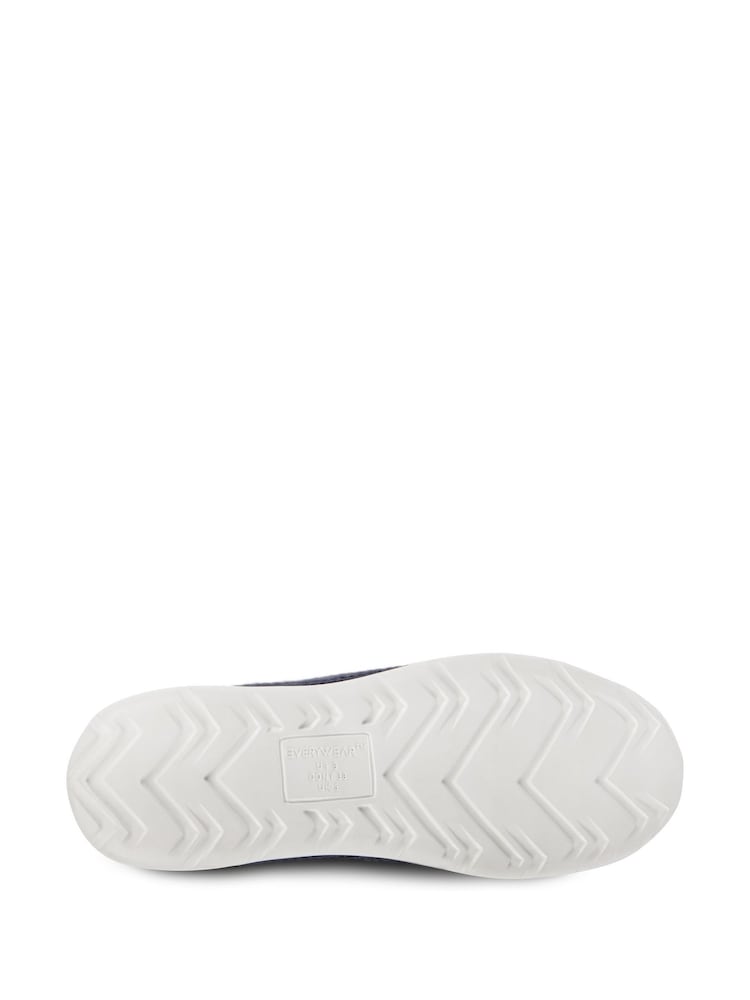 Totes Navy Isotoner Ladies Iso-Flex Waffle Full Back Slippers - Image 5 of 5