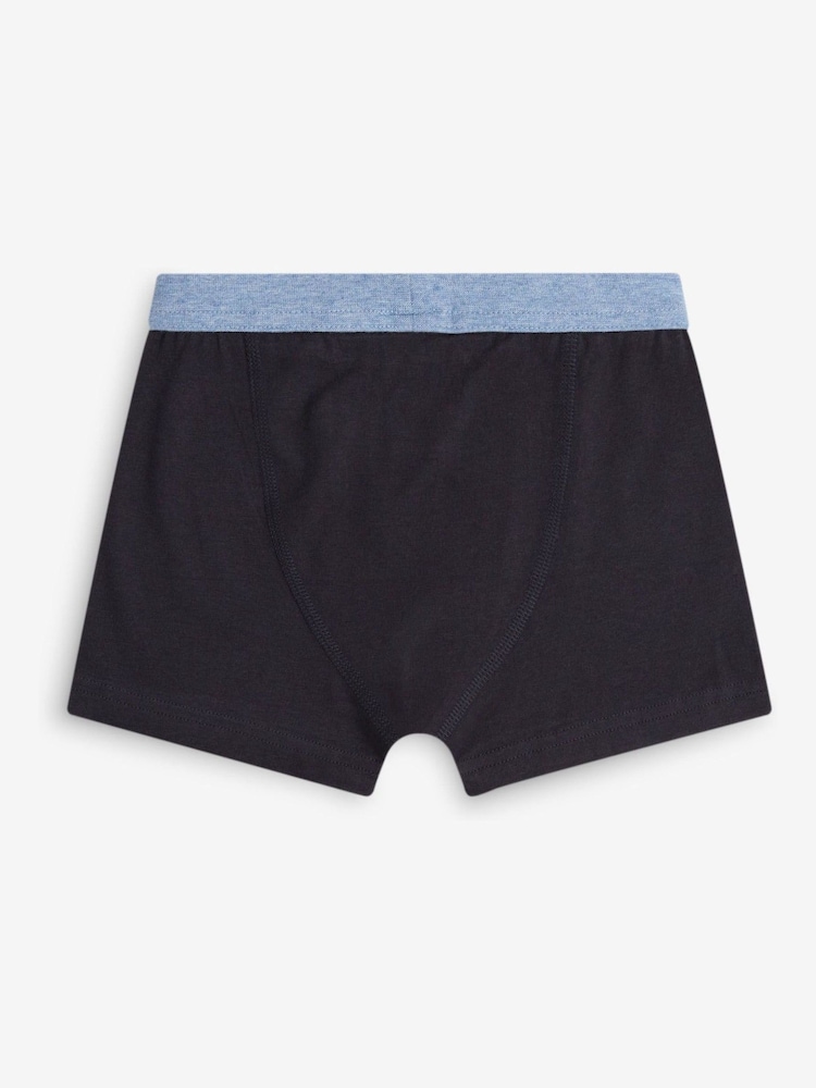 Blue Plain Trunks 5 Pack (2-16yrs) - Image 2 of 8