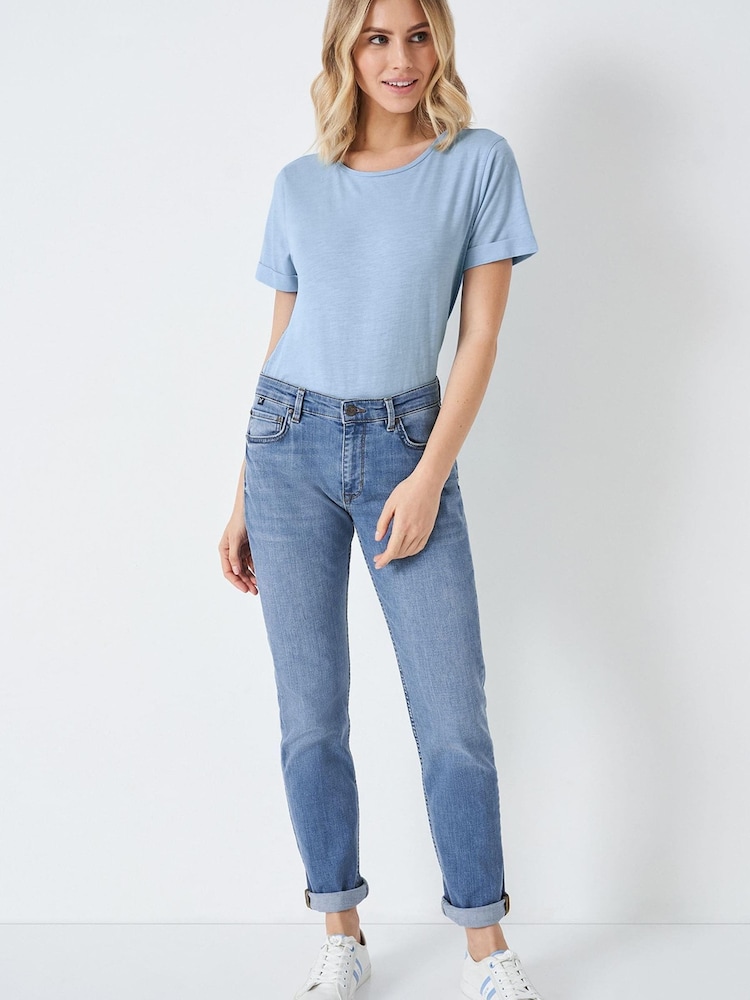 Crew Clothing Blue Straight Jeans - Image 1 of 4 Crew Clothing Blue Straight Jeans - Image 1 of 4