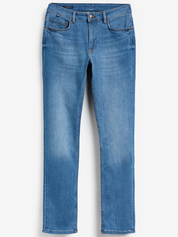 Crew Clothing Blue Straight Jeans - Image 4 of 4 Crew Clothing Blue Straight Jeans - Image 4 of 4