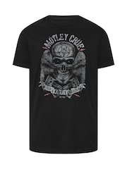 BadRhino Big & Tall Black Long Motley Crue Too Fast T-Shirt - Image 4 of 6