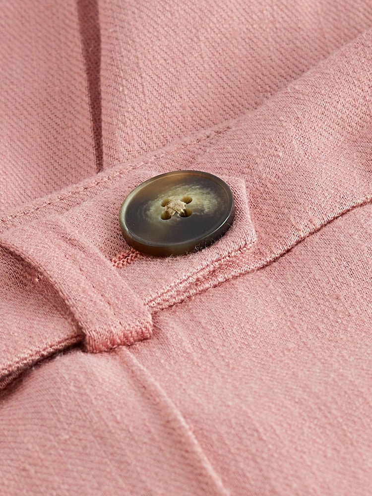 Pink Linen Tapered Leg Trousers - Image 7 of 7 Pink Linen Tapered Leg Trousers - Image 7 of 7