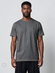 Religion Grey Bird Wings Skull Cotton T-Shirt - Image 3 of 5