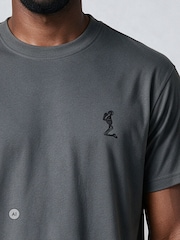 Religion Grey Bird Wings Skull Cotton T-Shirt - Image 5 of 5