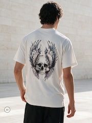Religion White Skull Wings T-Shirt - Image 1 of 4
