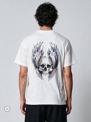 Religion White Skull Wings T-Shirt - Image 3 of 4