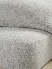 Silver Soft Teddy Fleece Deep Fitted Sheet - Image 1 of 1