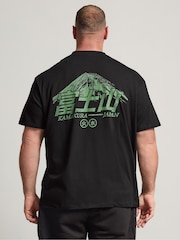 BadRhino Big & Tall Black Mountain Japanese T-Shirt - Image 3 of 7