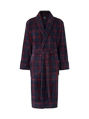 Savile Row Company Check Fleece Dressing Gown - Image 1 de 3