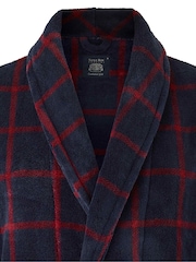 Savile Row Company Check Fleece Dressing Gown - Image 2 de 3