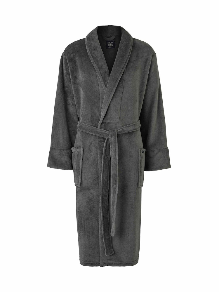 Серый - Легкий флис халат Savile Row Company - Изображение 1 3