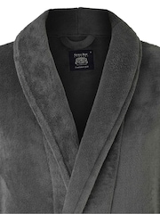 Gris - Bata ligera de forro polar suave de Savile Row Company - Imagen 5 de 5