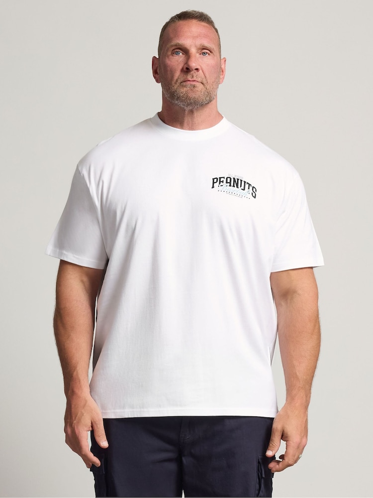 Weiß - Regulär - BadRhino Big & Tall Peanuts Baseball-T-Shirt - Bild 1 von 6 Weiß - Regulär - BadRhino Big & Tall Peanuts Baseball-T-Shirt - Bild 1 von 6