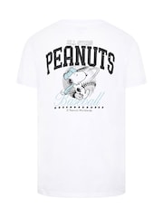 Weiß - Regulär - BadRhino Big & Tall Peanuts Baseball-T-Shirt - Bild 6 von 6