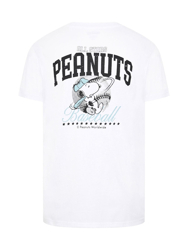 Weiß - Regulär - BadRhino Big & Tall Peanuts Baseball-T-Shirt - Bild 6 von 6 Weiß - Regulär - BadRhino Big & Tall Peanuts Baseball-T-Shirt - Bild 6 von 6