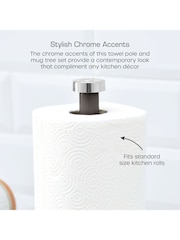 Swan Set of 3 Graphite Towel Pole and Mug - Image 2 of 7