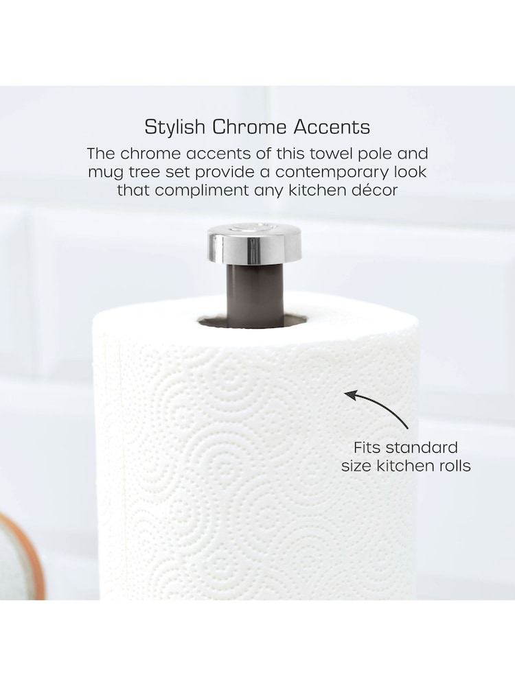 Swan Set of 3 Graphite Towel Pole and Mug - Image 2 of 7 Swan Set of 3 Graphite Towel Pole and Mug - Image 2 of 7