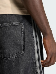 adidas Originals Black Firebird Adicolor Denim Shorts - Image 3 of 5
