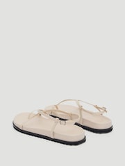 Hush White Theo Leather Strappy Sandals - Image 5 of 5