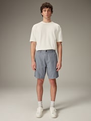 Blue Linen Blend Chino Shorts - Image 2 of 5